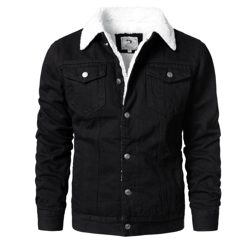 Men Denim Jackets, Blue High Quality Male Thicker Warm Casual Solid Comfortable Stretchable, 6XL