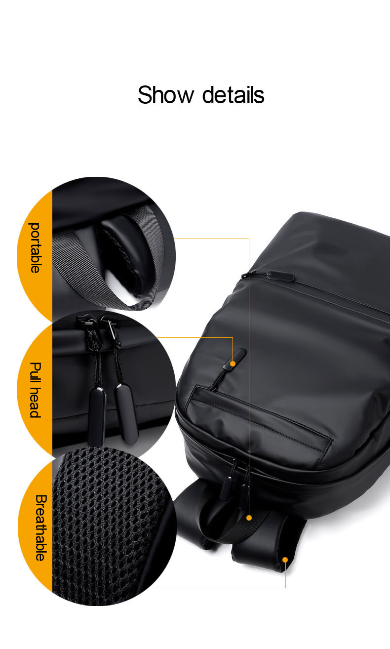 Men's Waterproof Ultralight Backpack High Quality Soft Polyester, Simple Design