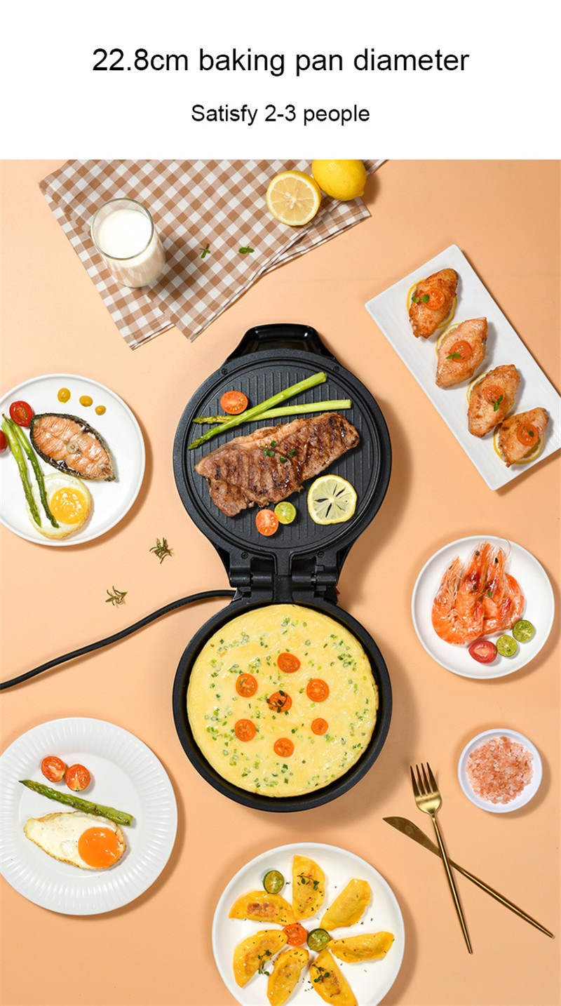 Electric Baking Pan, Double-sided Heating Even Heating Convenient Fast Cooking 3 Cooking Modes, for Home