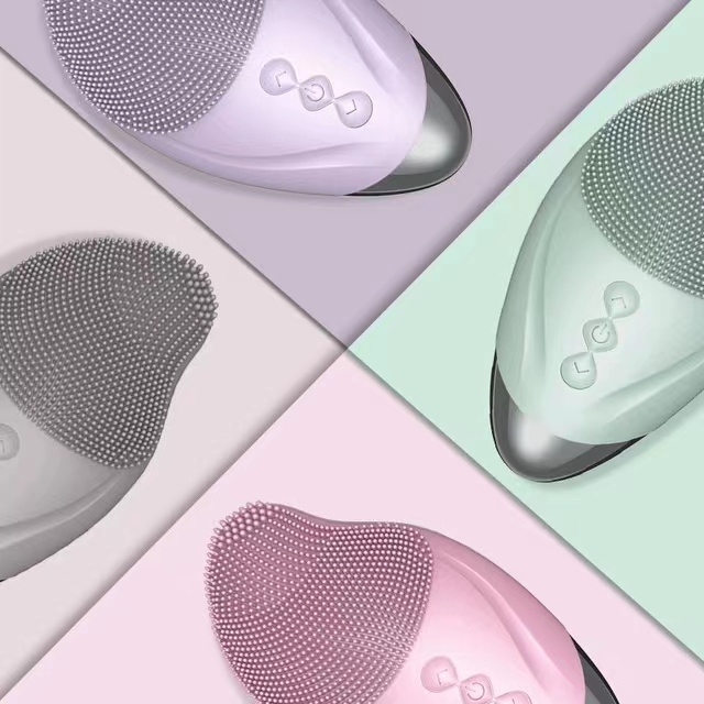 Silicone Cleansing Brush with Easy Control, Boosts Blood Circulation, 12000 RPM High Frequency Vibration