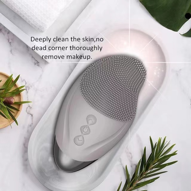 Silicone Cleansing Brush with Easy Control, Boosts Blood Circulation, 12000 RPM High Frequency Vibration