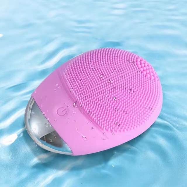 Mini Electric Facial Cleansing Brush, Silicone Deep Pore Clean Waterproof Low Noise Easy Control, Suitable for All Skins