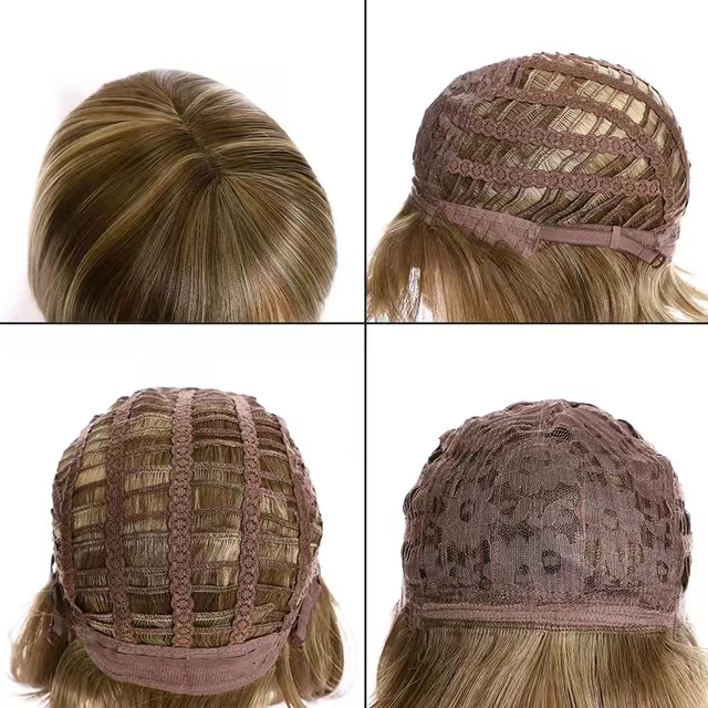 SNOILITE Short Women's Wig, Bob Hairstyle Synthetic 12 Inch Heat Resistant Easy to Wear, 12 Colors