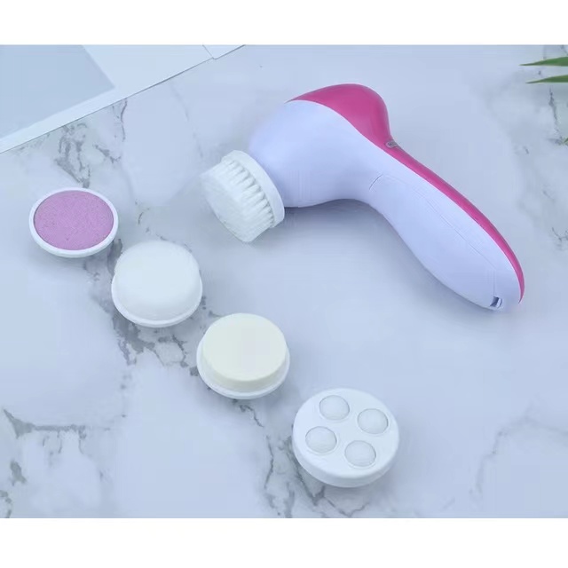 5 in 1 Waterproof Face Cleansing Brush Rotation Large Battery Capacity, Multifunctional Skincare Tool for Women