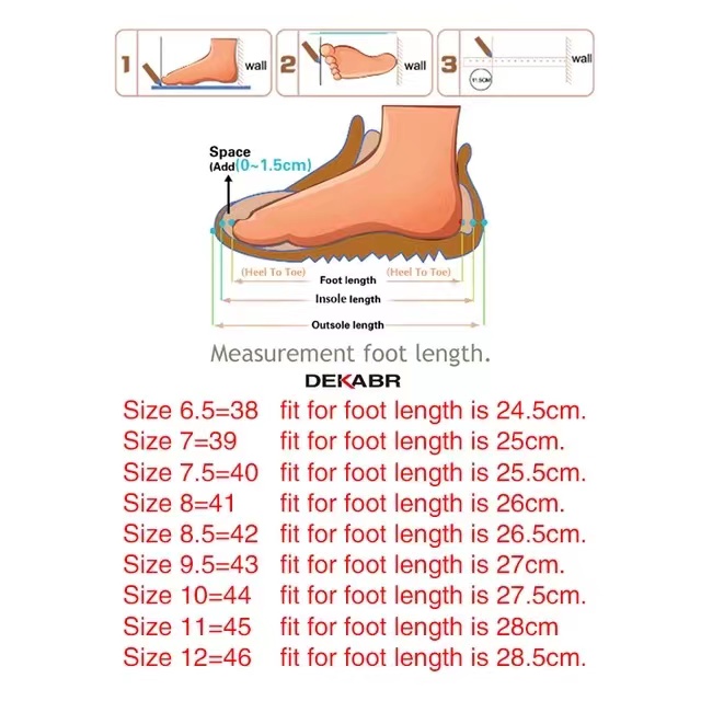 DEKABR Brand Classic Mens Sandals, Genuine Leather Casual Lightweight Comfortable Anti-slip Thick Sole, for Men