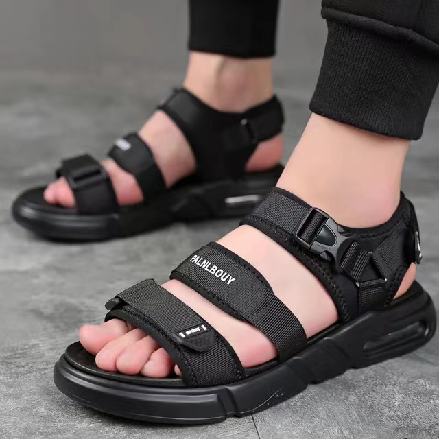 Men's 2022 New Fashion Sandals, Anti-Slip Breathable Lightweight Black Three-layer Sole Comfortable, for Men