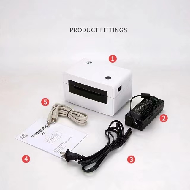 Efficient Thermal Printer, Small PC Compatible High Performance Ratio Space Saving Portable Easy to Use, for Working