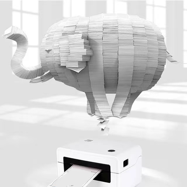 Efficient Thermal Printer, Small PC Compatible High Performance Ratio Space Saving Portable Easy to Use, for Working