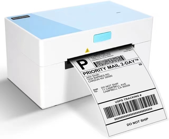 110mm Thermal Label Printer, Easy to Use Life Time Technical Support Compatible with Multiple Size Labels, for Work