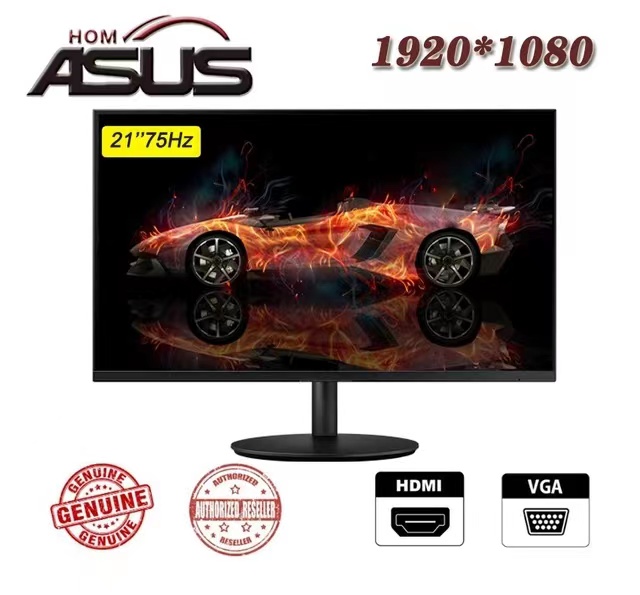 21/22 Inch 1K Display Monitor, 75Hz HD Flat Panel Portable 1920*1080 Resolution High Dynamic Comparison, for Gaming