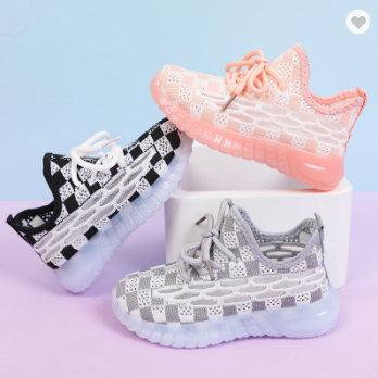 Children Fly Knit Athletic Shoes, Breathable Mesh Anti-slip Wear Resistant Disposable Lightweight, for Boys