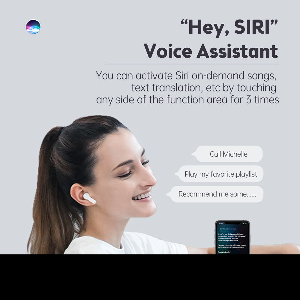 Wireless Solid-color Bluetooth, Waterproof Shockproof Noise Reduction Microphone High Fidelity, for Phones