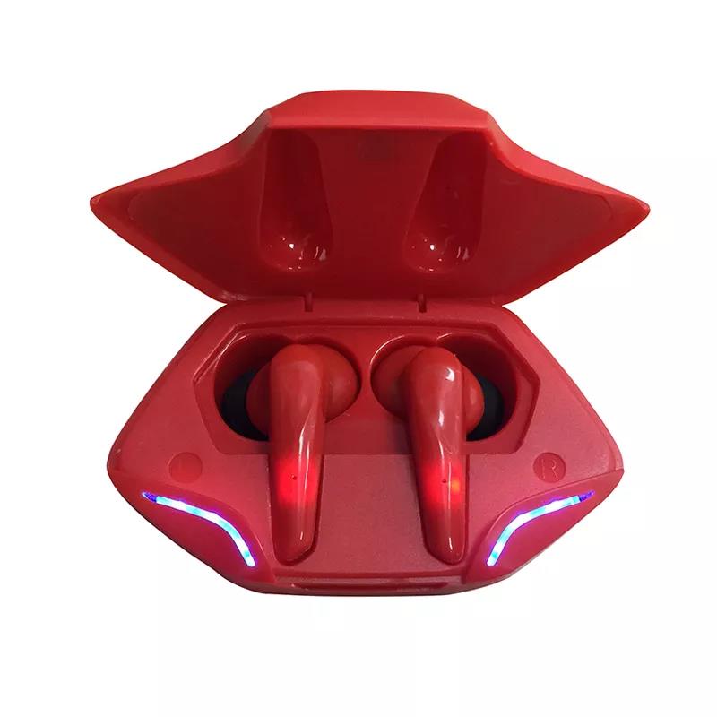 Wireless Earphone, Futuristic Design Multicolor Waterproof LED Display Shock Absorption, for Phones