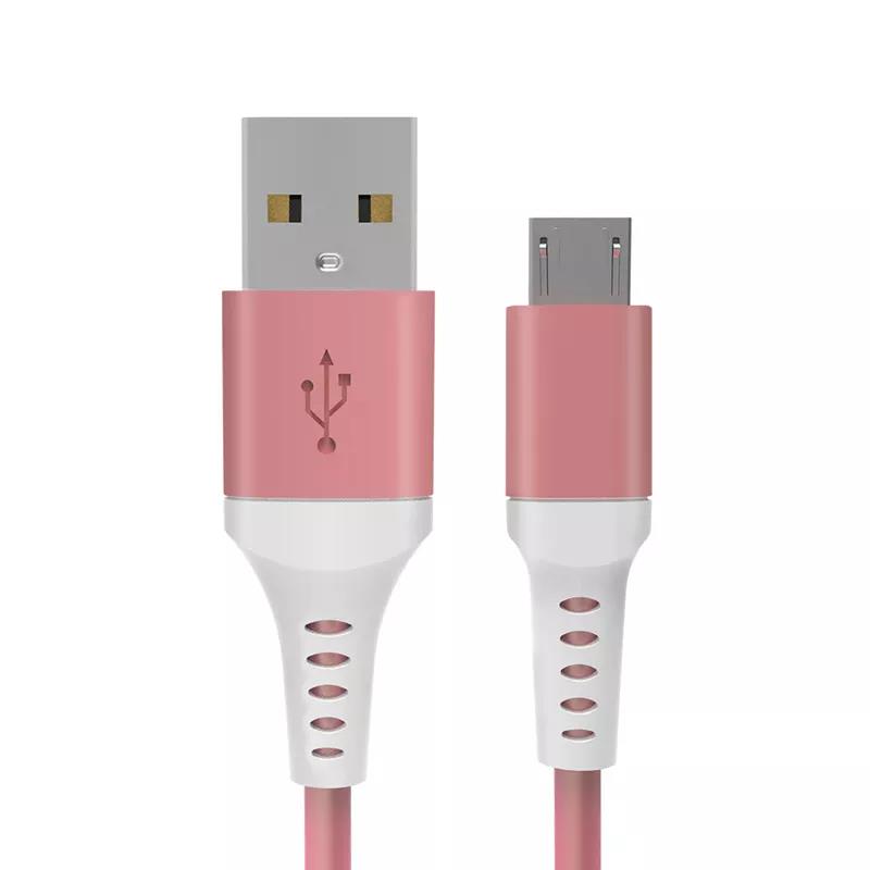 Micro USB Rubber Cord, Fast Charge Safe Connection Fast Transmission 1m Length Convenient, for Android