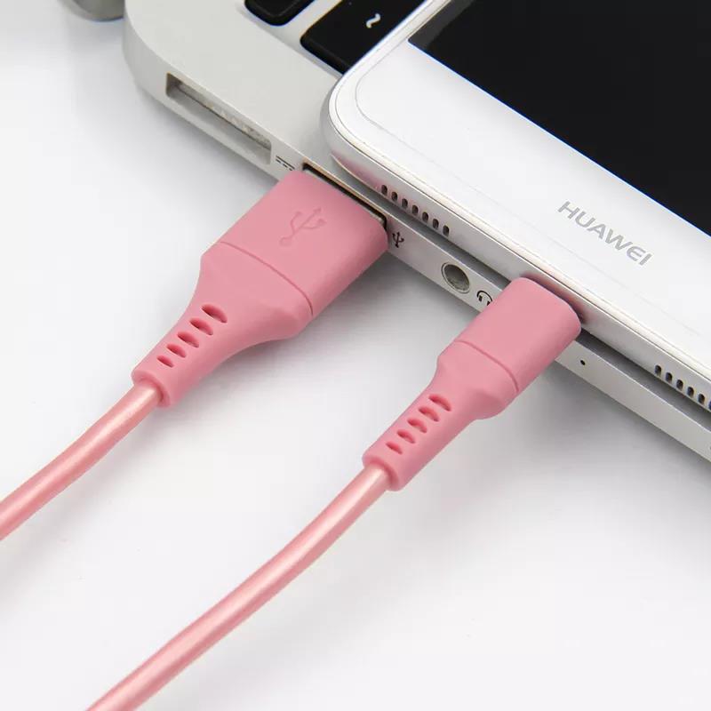 Micro USB Rubber Cord, Fast Charge Safe Connection Fast Transmission 1m Length Convenient, for Android