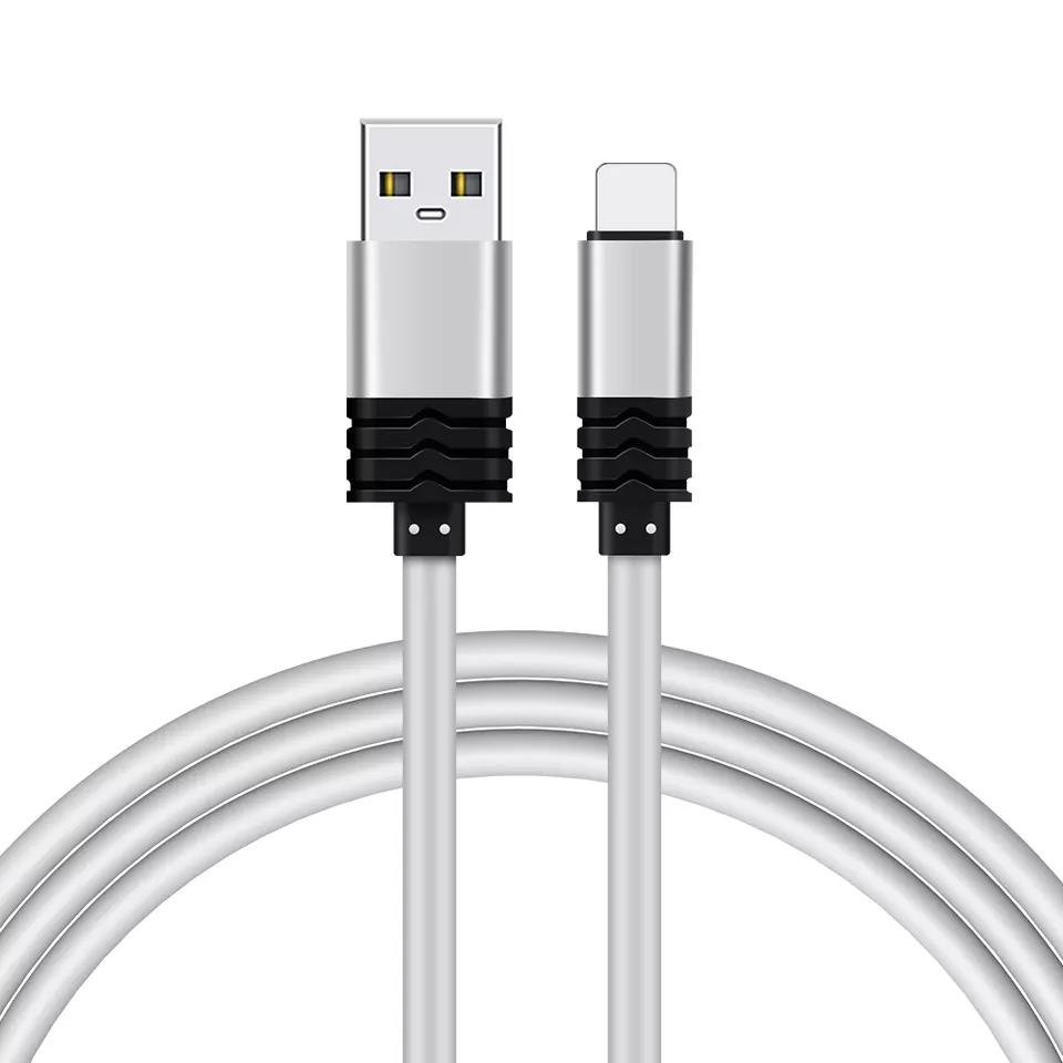 Stable Connection Charging Cable, 3 Meter Long Flexible Angle-free TPE Material Anti-corrosion, for Phones