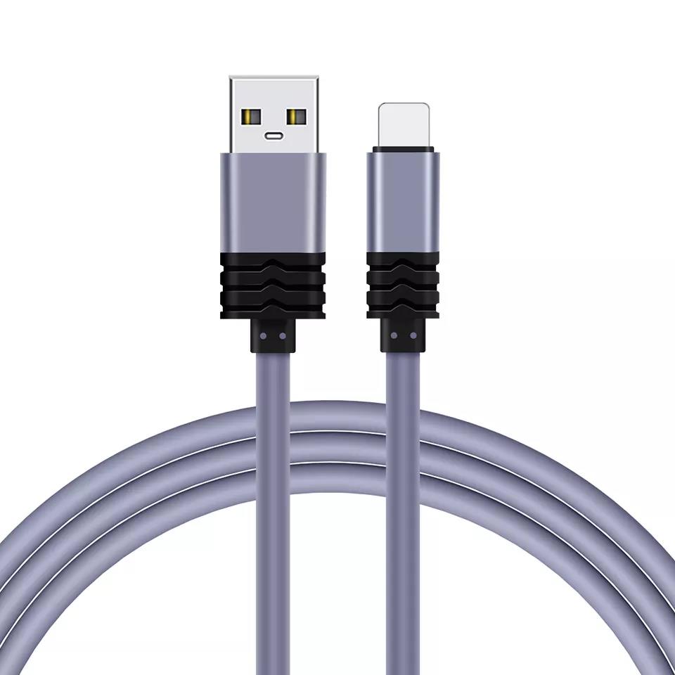 Stable Connection Charging Cable, 3 Meter Long Flexible Angle-free TPE Material Anti-corrosion, for Phones
