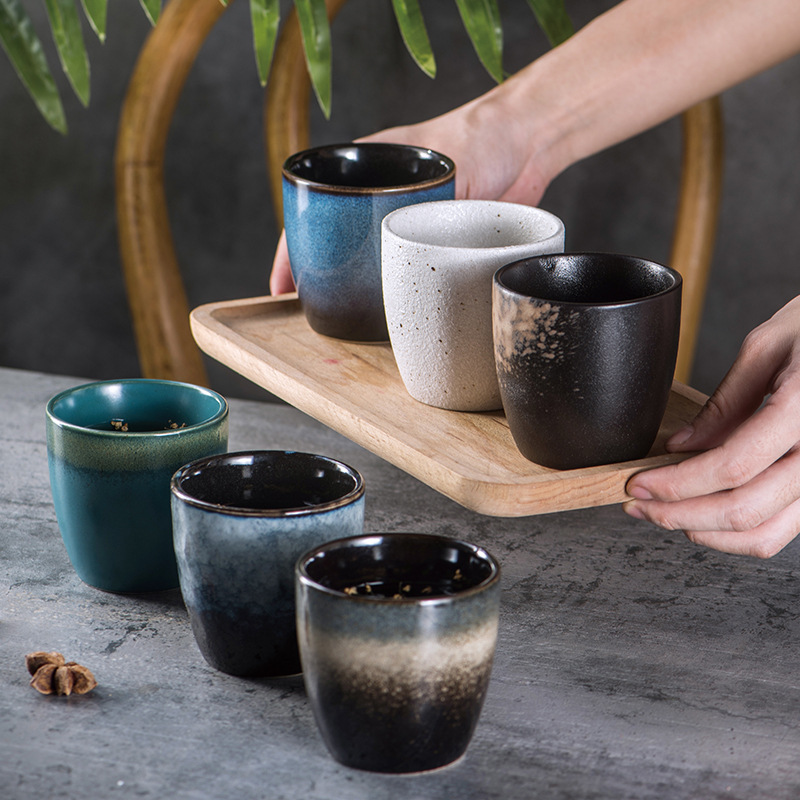 Handmade Ceramic Teacup, High Temperature Resistant Handmade 100ml Volumn ization, Arabian Style