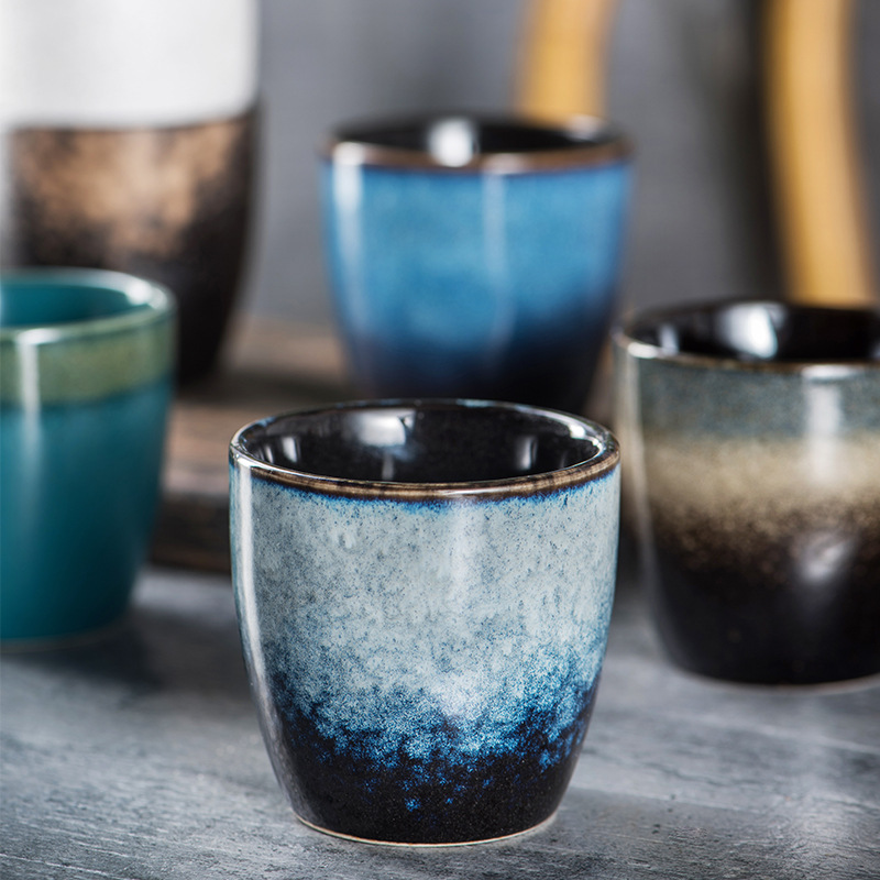 Handmade Ceramic Teacup, High Temperature Resistant Handmade 100ml Volumn ization, Arabian Style