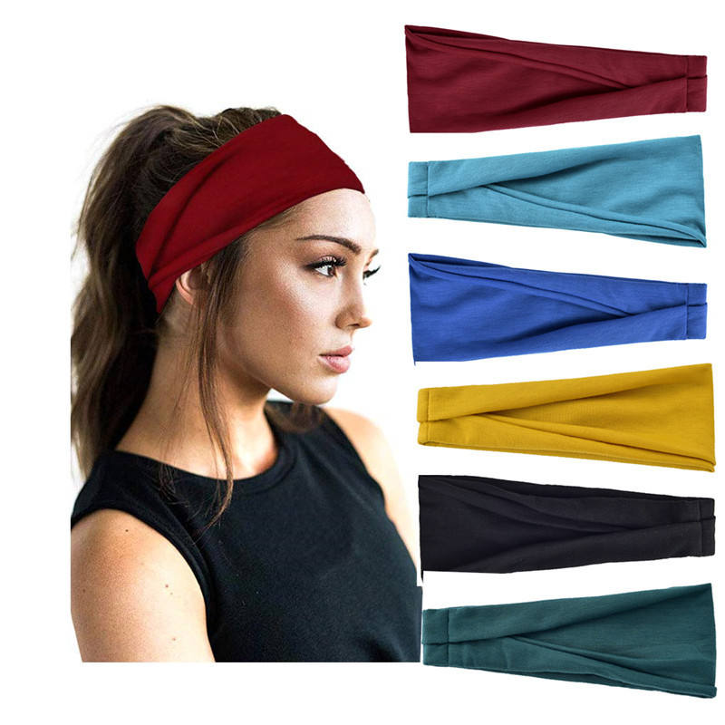 Hair Band, Multi-Color Solid Simple Design Soft Elastic Fabric Skin-friendly Wear Resistant, for Girls