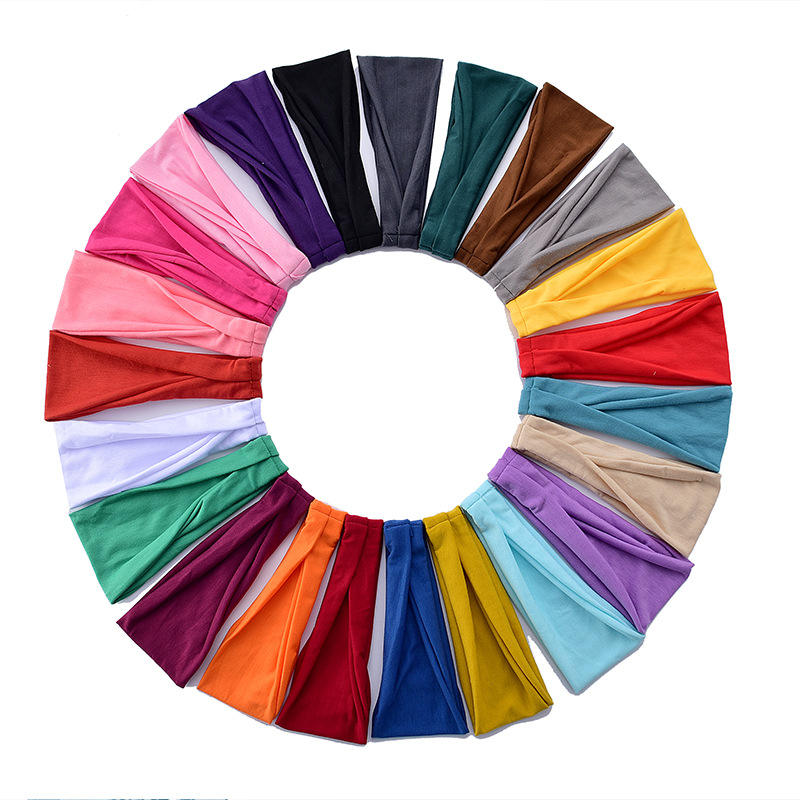 Hair Band, Multi-Color Solid Simple Design Soft Elastic Fabric Skin-friendly Wear Resistant, for Girls