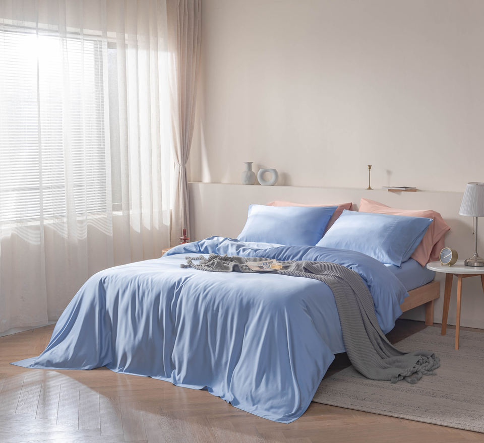 Bed Sheet Set, Cotton Bamboo Skin friendly Breathable Moisture Absorption Perspiration No Harmful Chemicals, for Bedroom