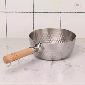 Food Grade Cooking Pot, Stainless Steel No Coating Round Durable Easy to Clean izable, Kitchen