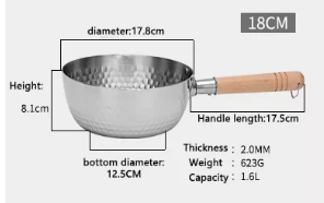 Food Grade Cooking Pot, Stainless Steel No Coating Round Durable Easy to Clean izable, Kitchen