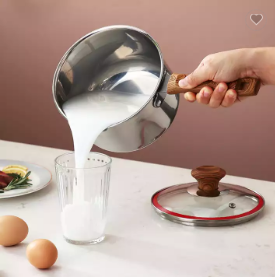 Milk Pot Soup Pot, Stainless Steel Healthy Material Multi-function Easy to Clean No Coating, for Kitchen