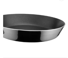  304 Stainless Steel Fry Pan, Durable Easy to Clean No Coating Non-stick High Heat Conductivity, for Kitchen
