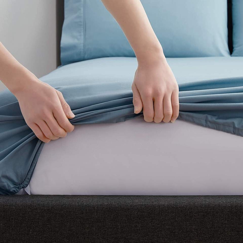 4 Piece Bed Sheet, Anti Wrinkle Anti Fade Anti Stain Low Allergy Microfiber Comfortable Skin-friendly, for Home