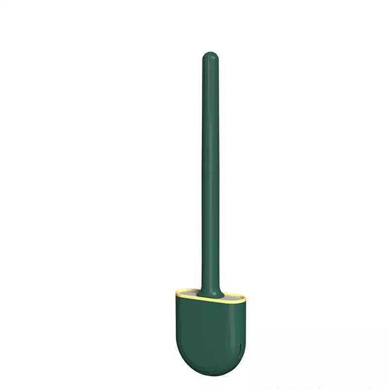 Bathroom Brush Toilet Cleaner with Holder Set, Detachable Wall Mounted Silicone Material Small Size, for Home