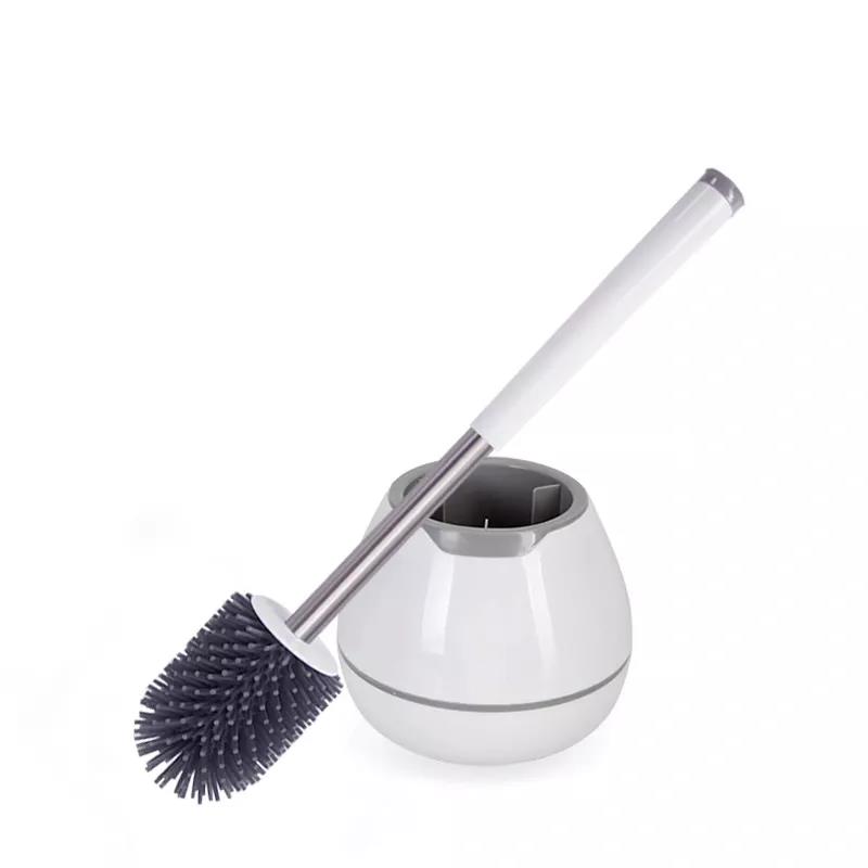 Toilet Brush, Square Silicone Material Comfortable Sanitary Deep Cleaning No Dead Corners TPR Material, for Home