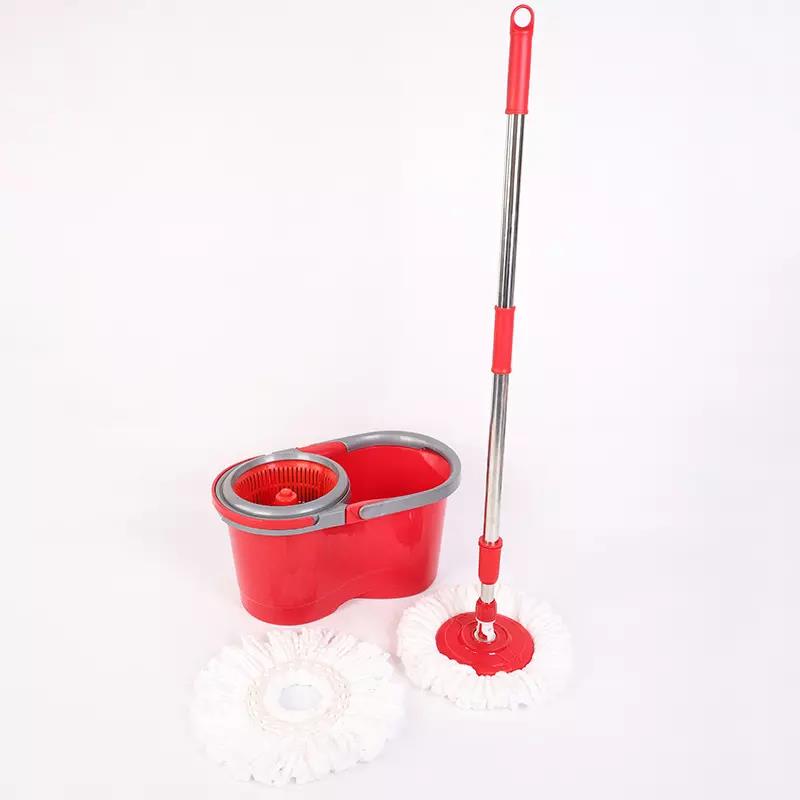 Rotating 360 Spinning Mop and Bucket Set, Stainless+Steel+PP Material  Color Mop Head*2, for Cleaning