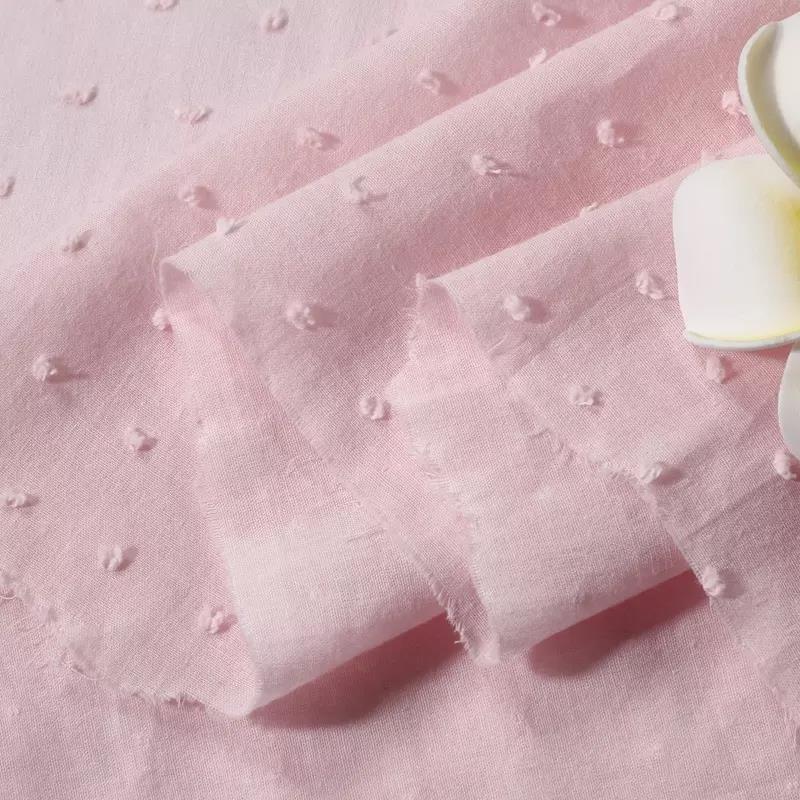 Organic Dimple Dot Fabric, 100% Cotton izable Organic Abrasion-resistant Plain Dyed, for Children's Dresses