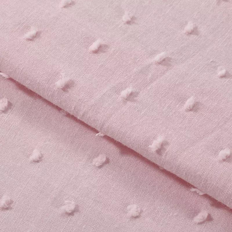 Organic Dimple Dot Fabric, 100% Cotton izable Organic Abrasion-resistant Plain Dyed, for Children's Dresses