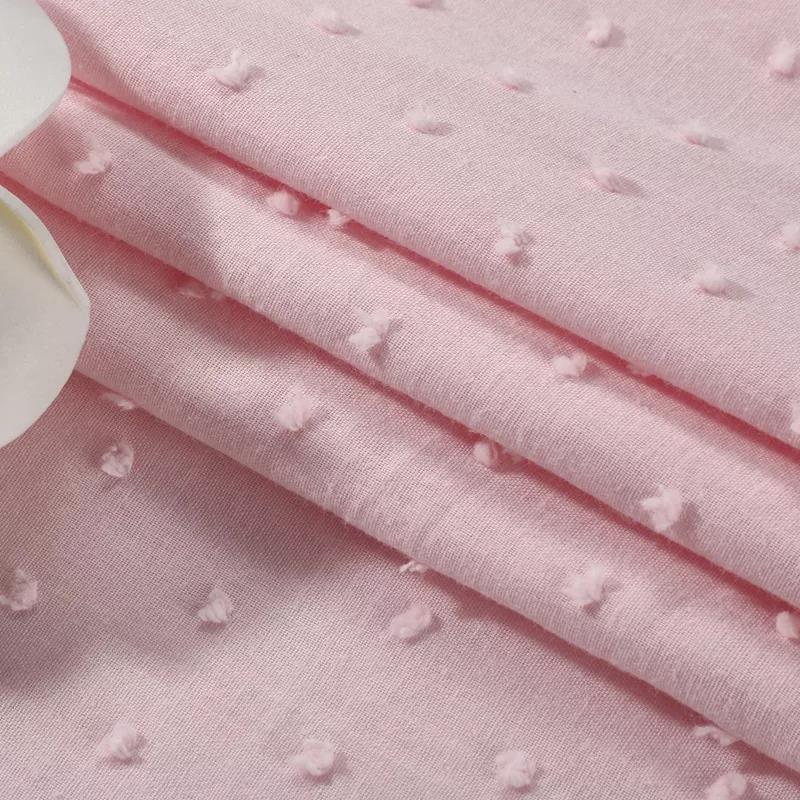 Organic Dimple Dot Fabric, 100% Cotton izable Organic Abrasion-resistant Plain Dyed, for Children's Dresses