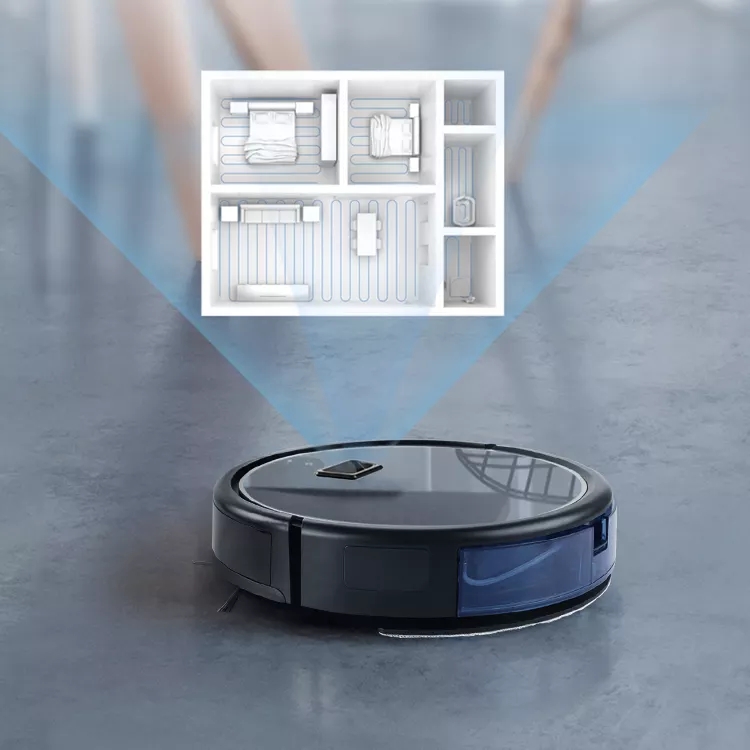 WIFI Connection Vacuum Cleaner, APP Cellphone Control Double Roller Brush Alexa Voice Google Assistant Control, for Home