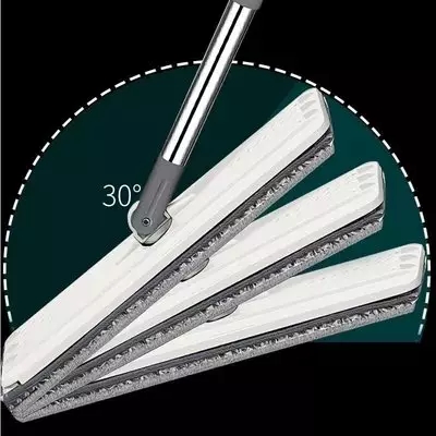  Flat Mop with Bucket, Two Mop Microfibre Fabric Cloth Portable Handle Double Barrel Design Thickened Mop, for Kitchen