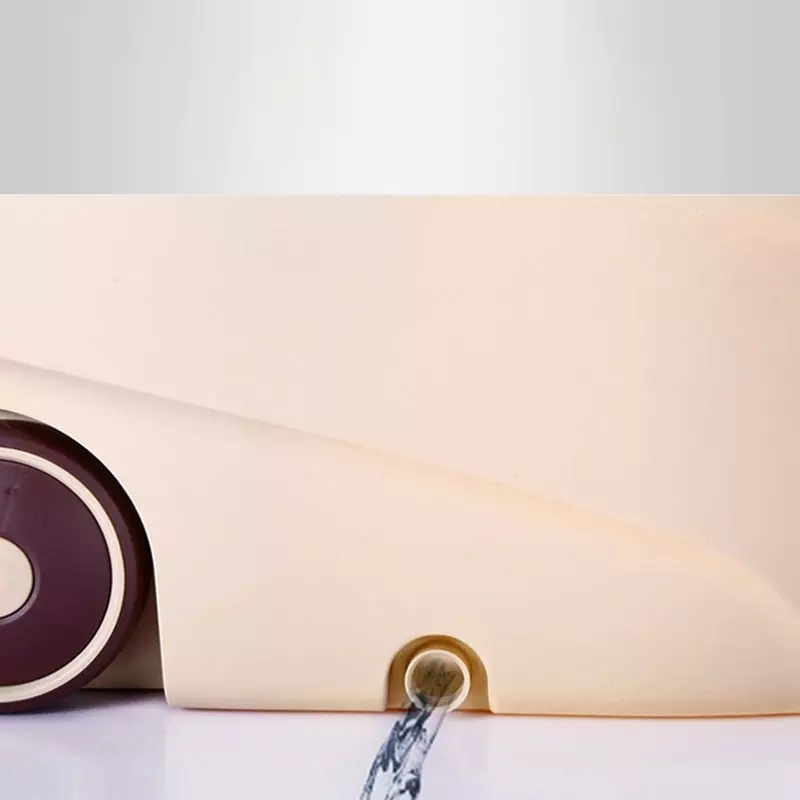 Mop and Bucket with Wringer, Spinner Telescopic Aluminum Material Long Handle 360 Rotating Labor-saving, for Home