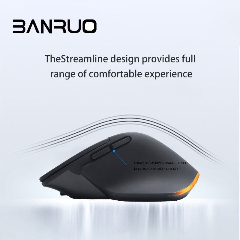 2022  Wireless Mouse, Rechargeable Ergonomic 7d Breathing Light Rgb Quick Connection, for Work