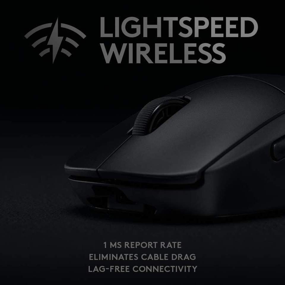 Logitech G Pro Wireless Gaming Mouse, with Esports Grade Performance Lightspeed Hero 16K Sensor Lightweight, for Gaming
