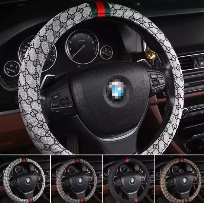 Car Steering Wheel Cover Anti-slip Linen Car Accessory