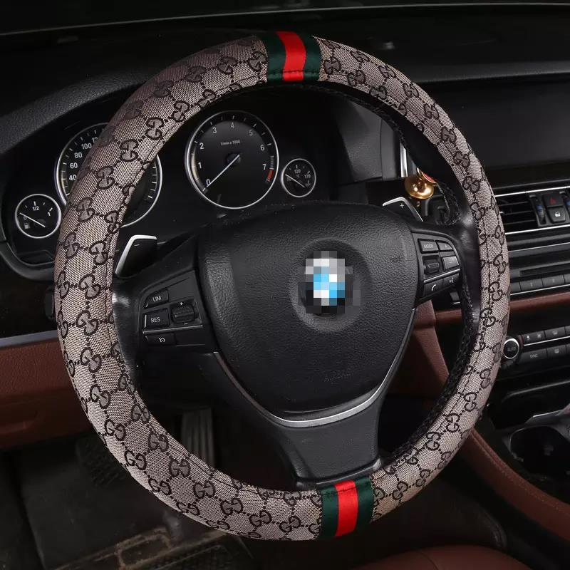 Car Steering Wheel Cover Anti-slip Linen Car Accessory