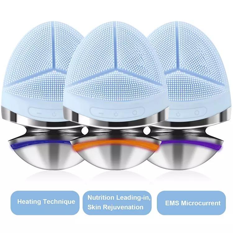 Electric Facial Cleansing Brush Mini Silicone Vibration 
