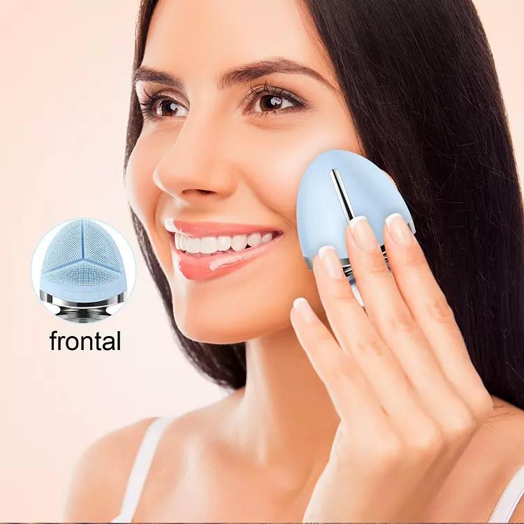 Electric Facial Cleansing Brush Mini Silicone Vibration 