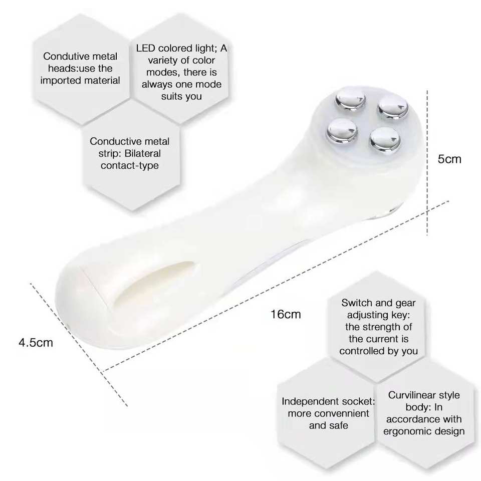 Ultrasonic Facial Massager Face Lift  LED Light Skin Care Device 