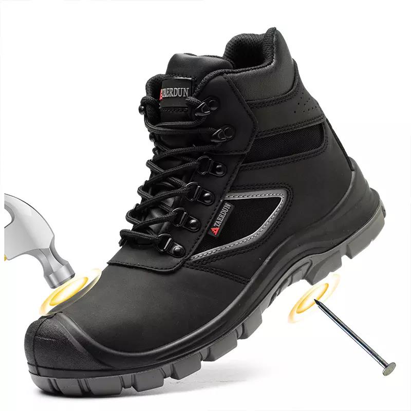 Construction Lightweight Steel Toe Safety Leather Shoes 