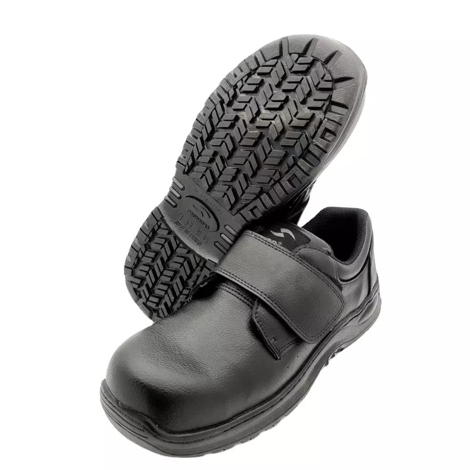 Black PU Leather Work Shoes for Workers