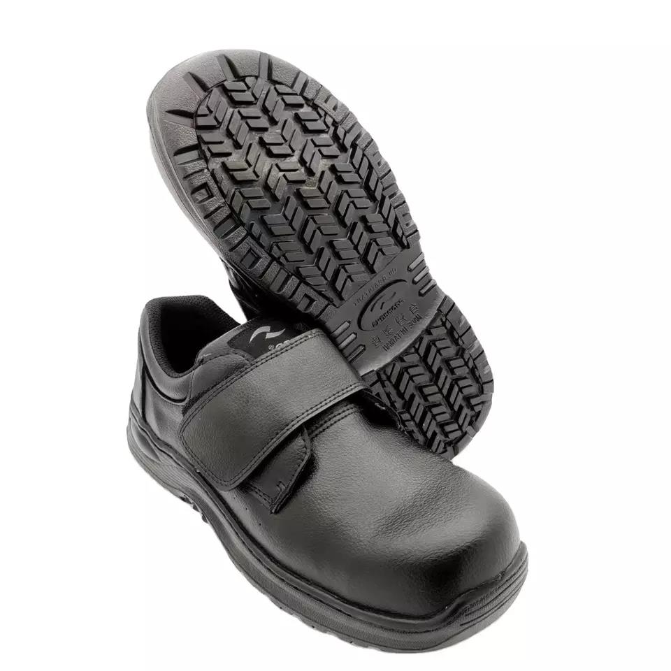 Black PU Leather Work Shoes for Workers